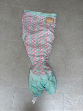 Kids Mermaid Tail sleeping bag Blanket - Pink & Aqua